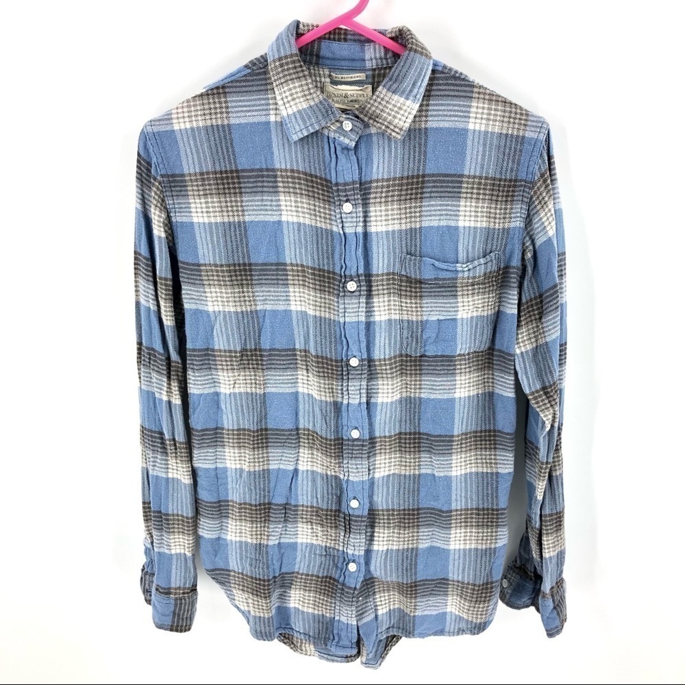 Ralph Lauren Denim & Supply Boyfriend Flannel Shirt Womens Medium Western Plaid